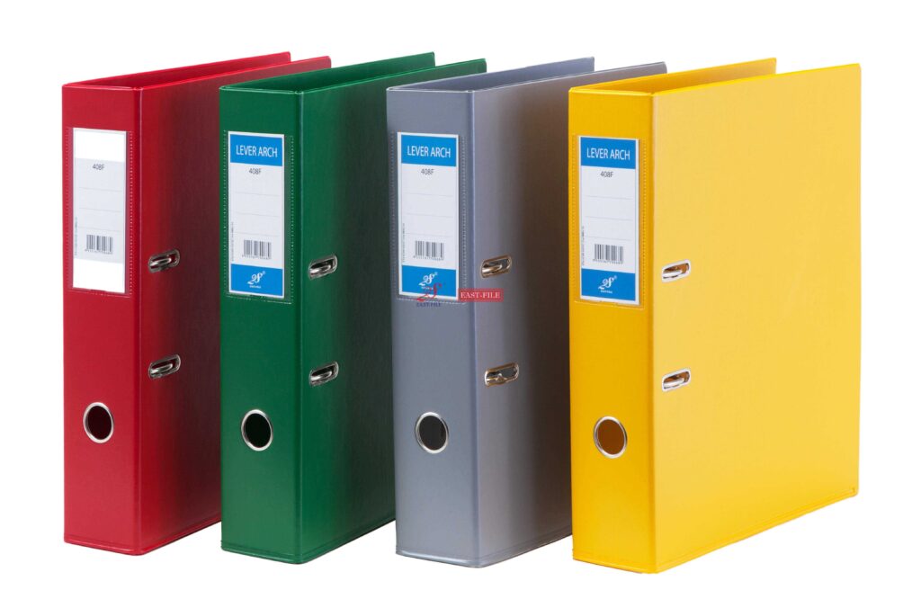 A4 PVC Lever Arch Glue on File with Full Transparent (with finger ring & rado) 3
